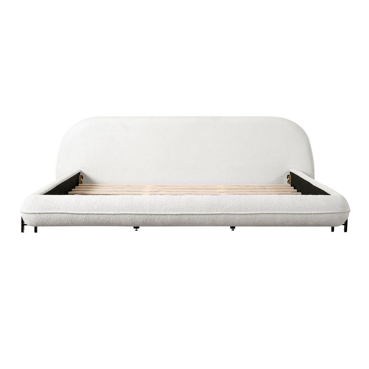 California King Size Bed Frame with Boucle Fabric