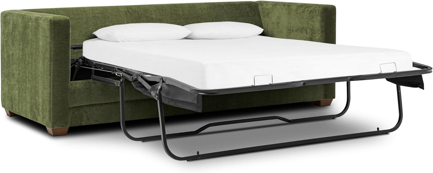 EightyTwoInches Pull Out Sofa Bed With Hidden Mattress