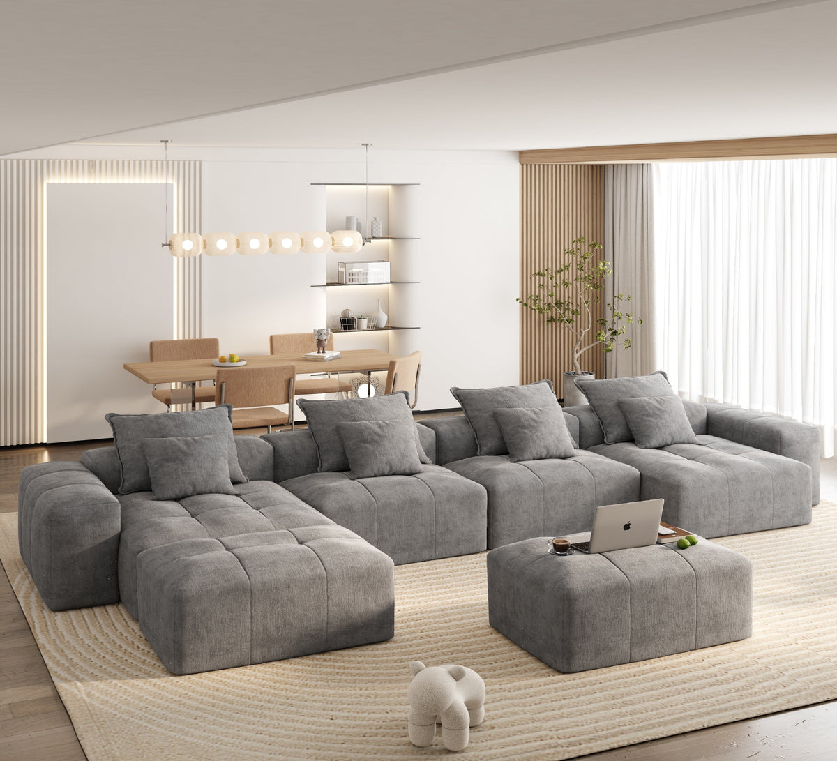 Modern Oversized Modular Sectional Sofa