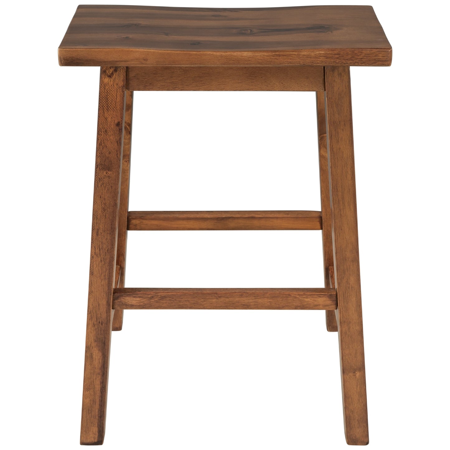 TOPMAX Rustic 3-piece Stationary Kitchen Island Set with Butcher Block and Seating, Walnut and Cream White