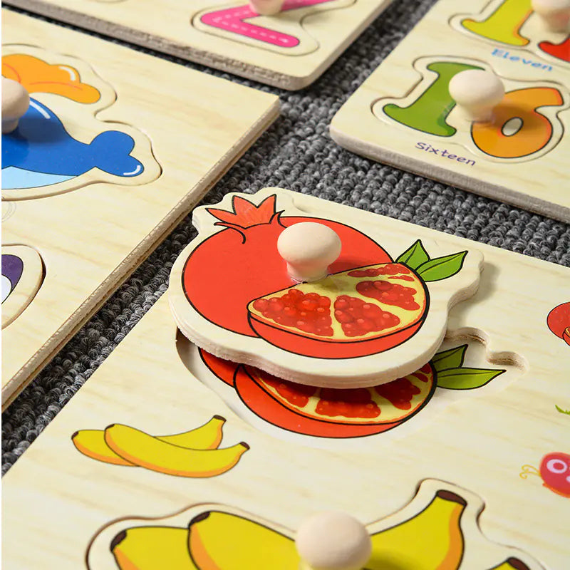 Montessori Pegged Wooden Puzzles