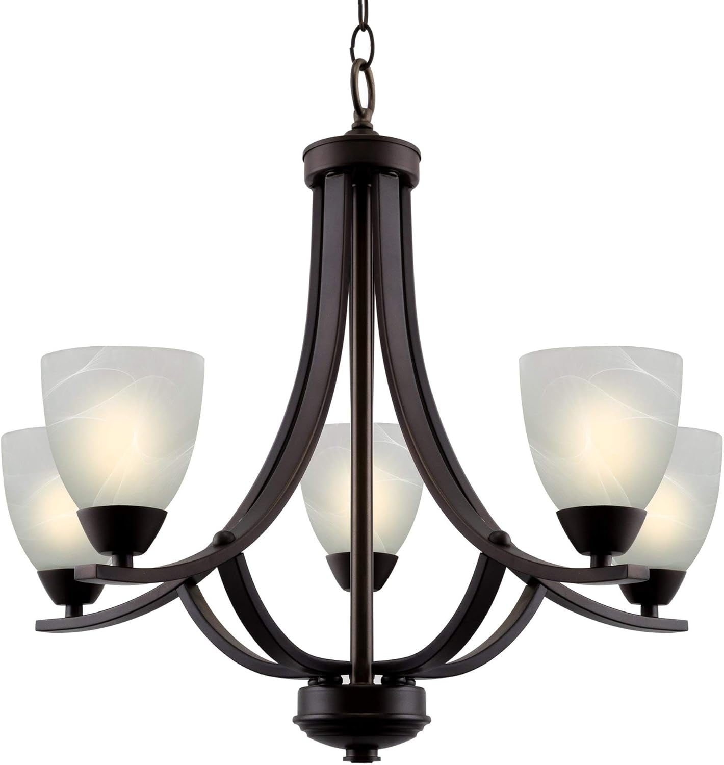 Contemporary 5-Light Large Chandelier