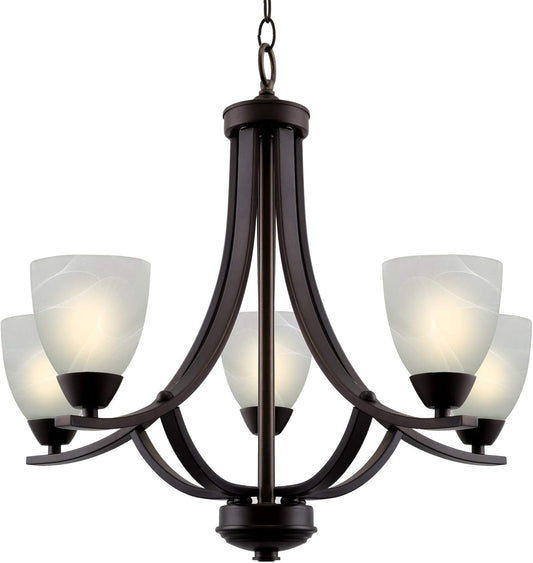 Contemporary 5-Light Large Chandelier