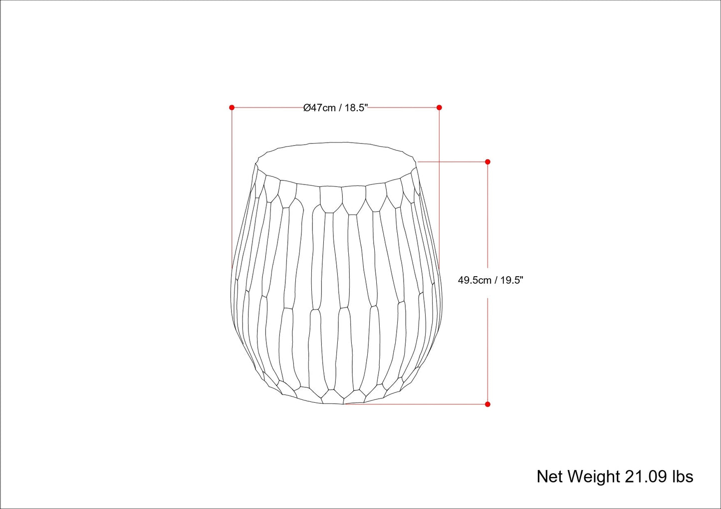 Nellie Cast Aluminum Side Table