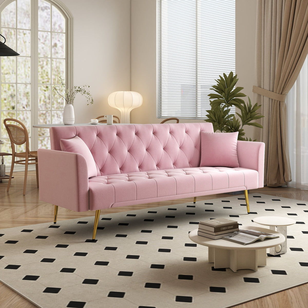 Modern Convertible 72 Inch Foldable Sleeper Sofa