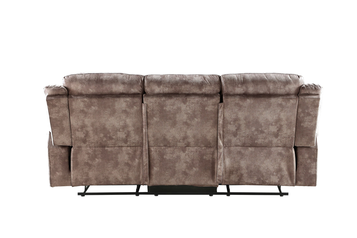 Zubaida Two Tone Chocolate Velvet 3PCS Recliner Living Room Set