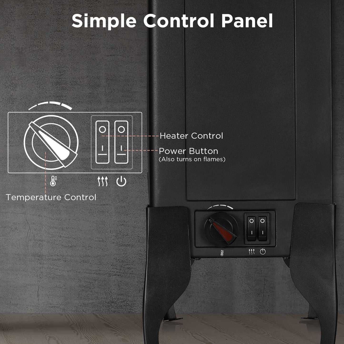 Suburbs TS17 Electric Fireplace Stove Heater