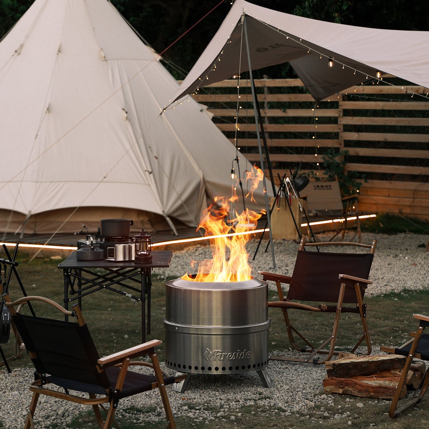 Pluto R19-SS Smokeless Outdoor Fire Pit -  Stainless Steel