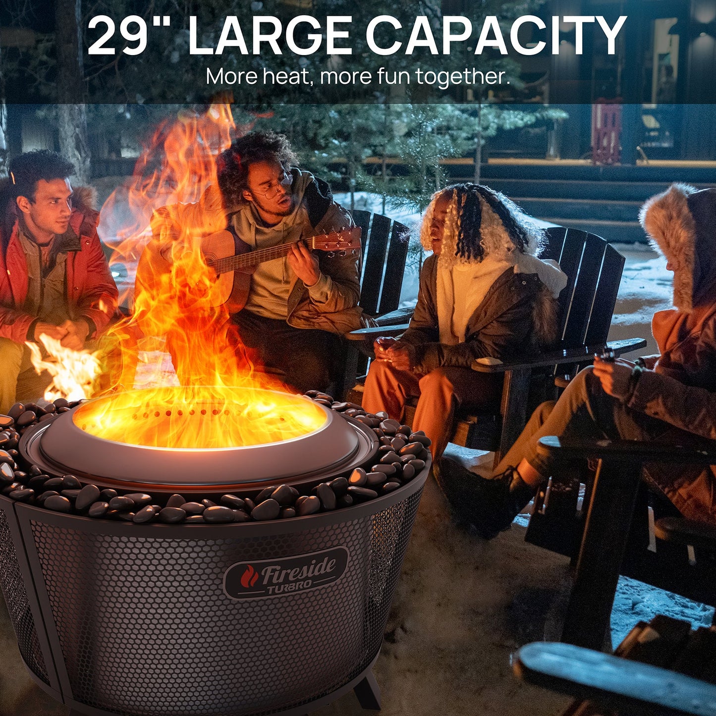 Fireside Pluto R29 Outdoor Fire Pit  - Painted Black