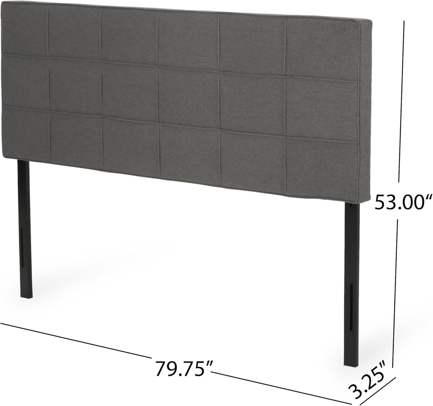 King Size Upholstered Headboard with Adjustable Modern Design