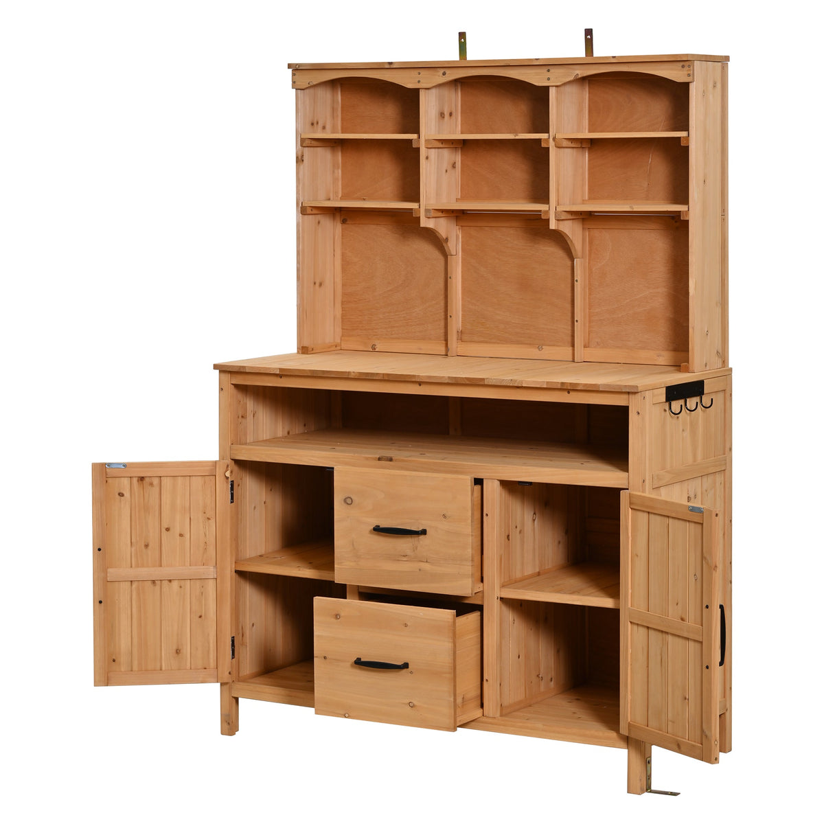 TOPMAX Large Fir Wood Potting Bench
