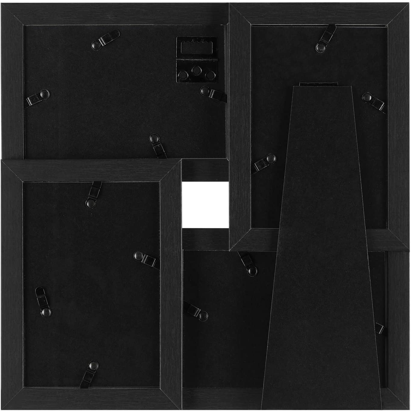 Collage Picture Frames, for four 4 x 6 Inches Photos, Photo Frame with Glass Front, Wood Grain, Wall-Mounted