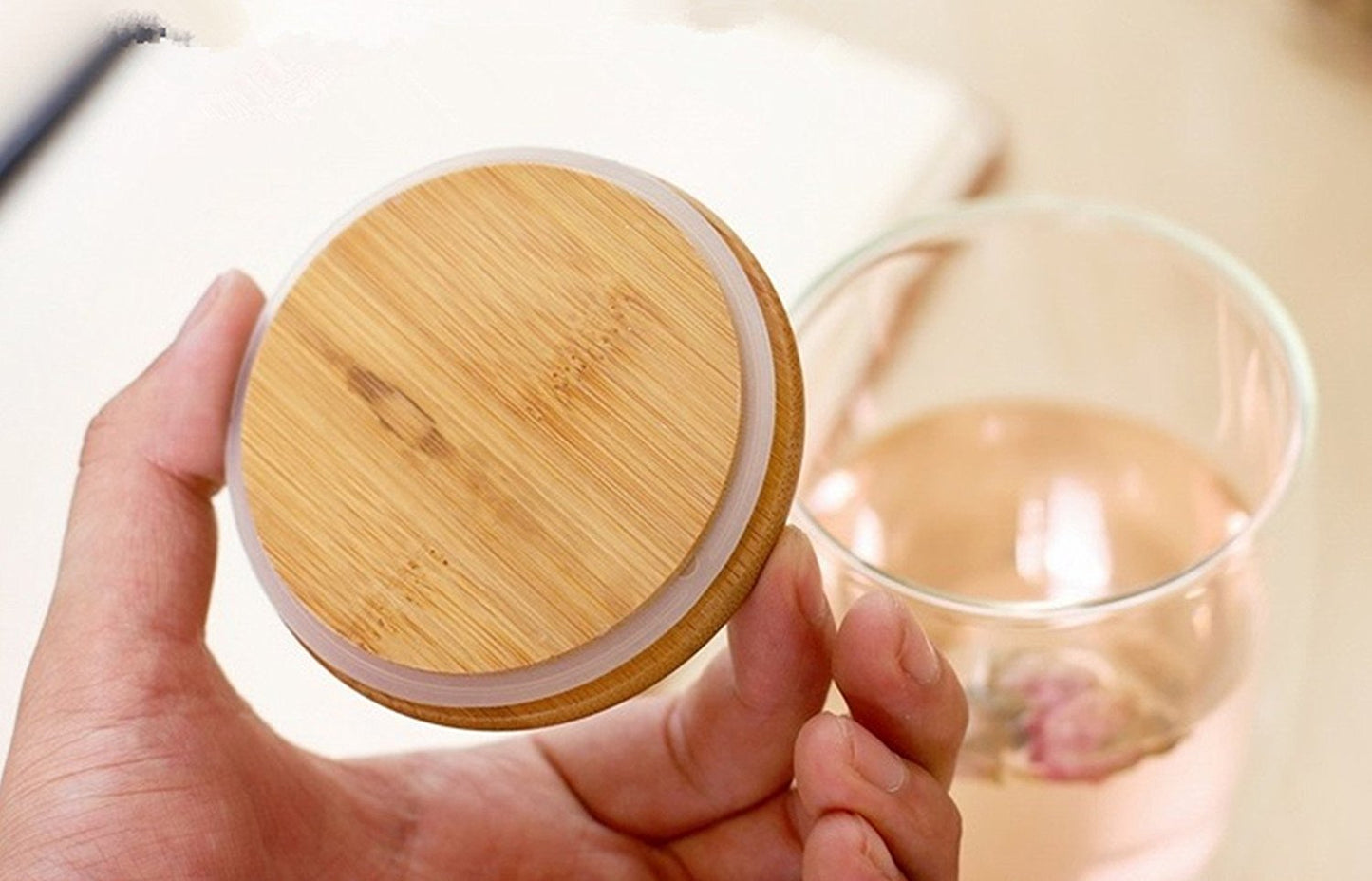 350ml 12oz Double Walled Mug with Bamboo Lid