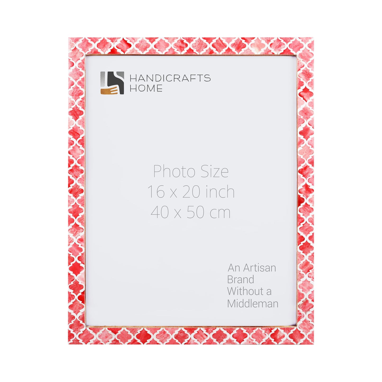 Poster Picture Frame Moroccan Bone & Resin Inlay Collection in 6 Sizes, Red