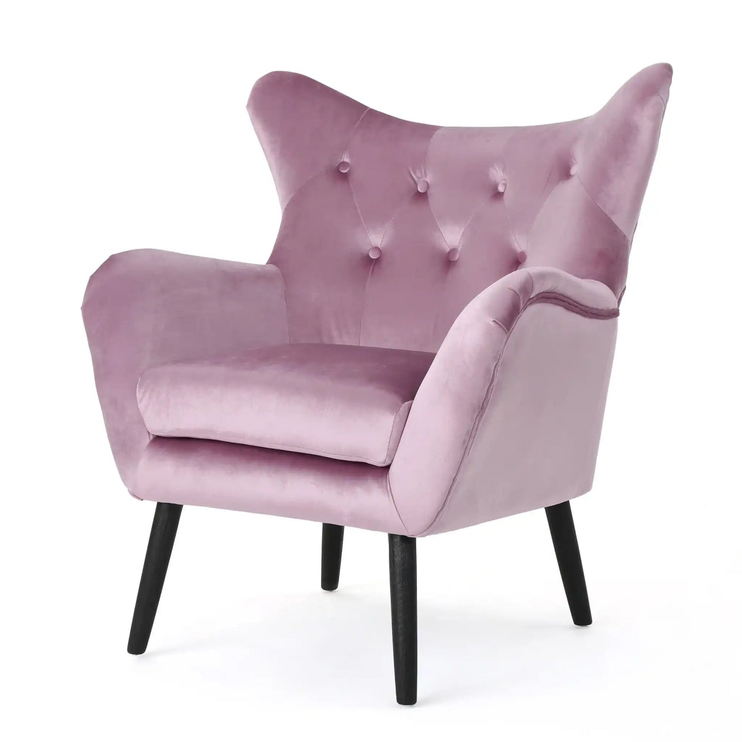 Alyssa - Mid Century Upholstered Arm Chair With Wingback Design