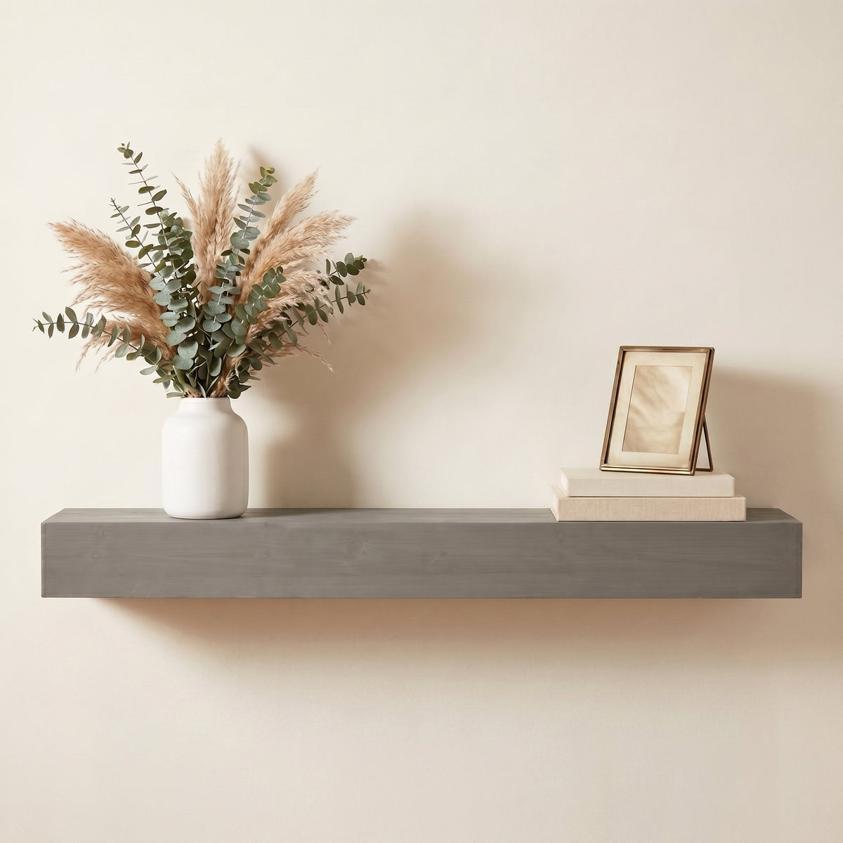 72" Fireplace Mantel Fir Wood Wall-Mounted Shelf