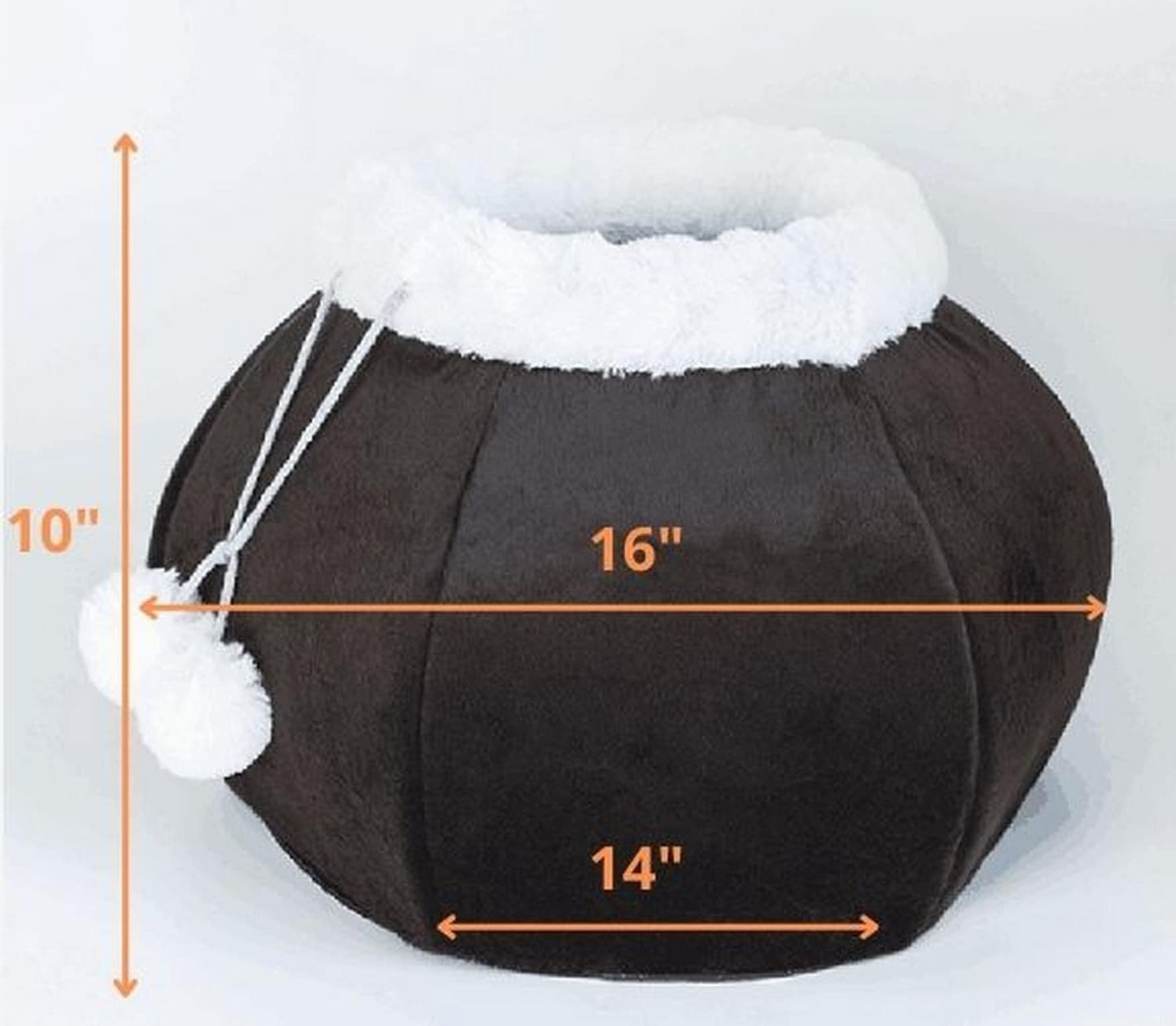 Cat Beds for Indoor Cats Cave Bed Plush Round Soft Pet Tent