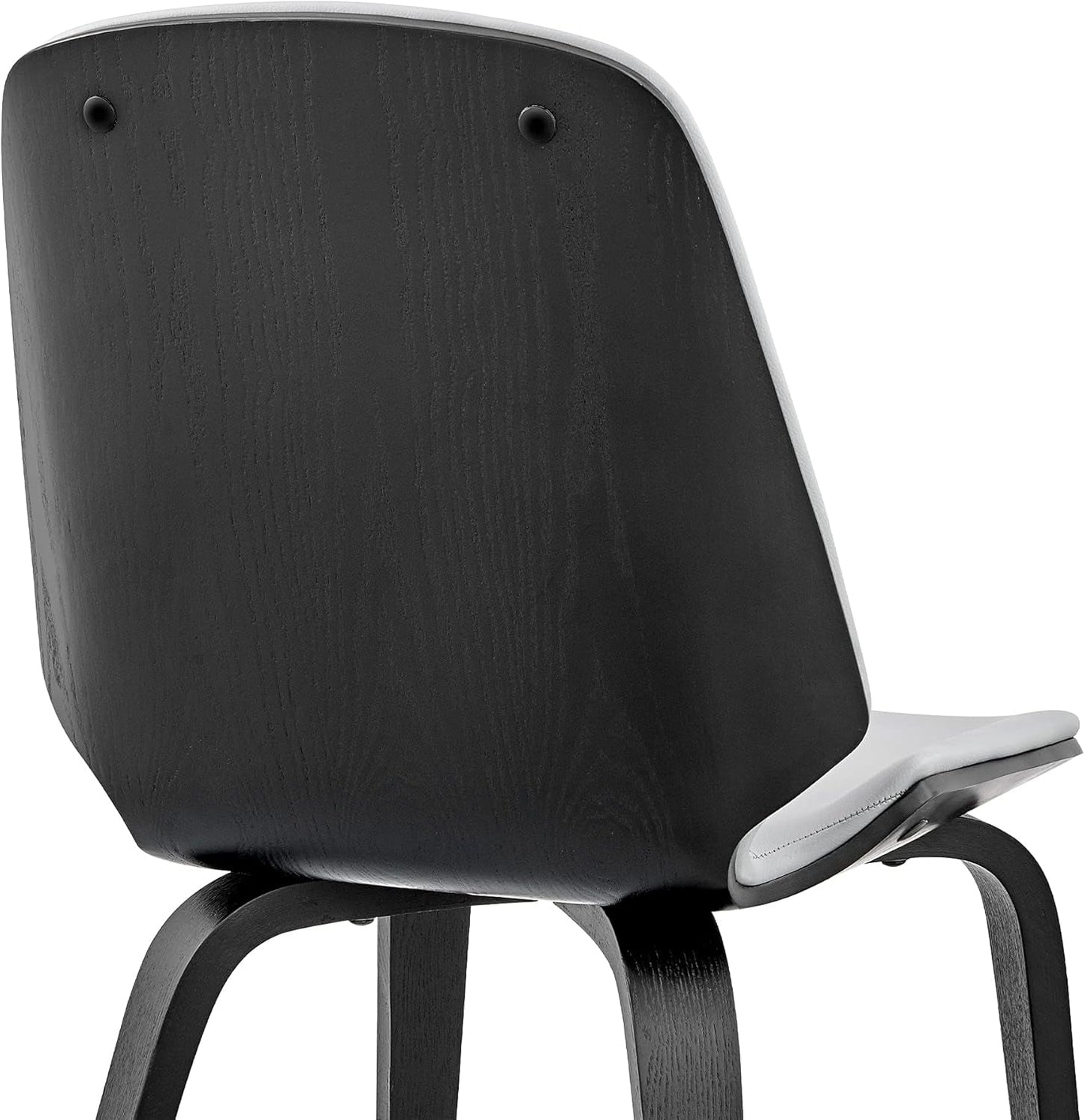 Gray Faux Leather Accent Dining Chair For Kitchen Table