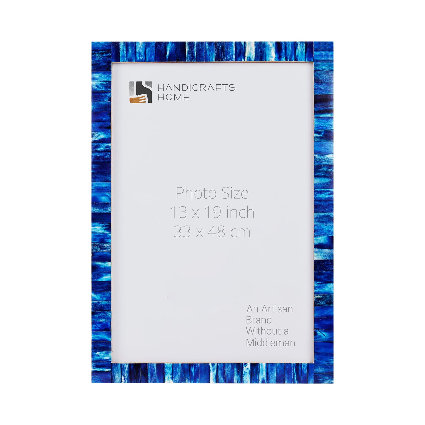 Poster Picture Frame Classic Pattern Bone Inlay Collection in 5 Sizes, Blue