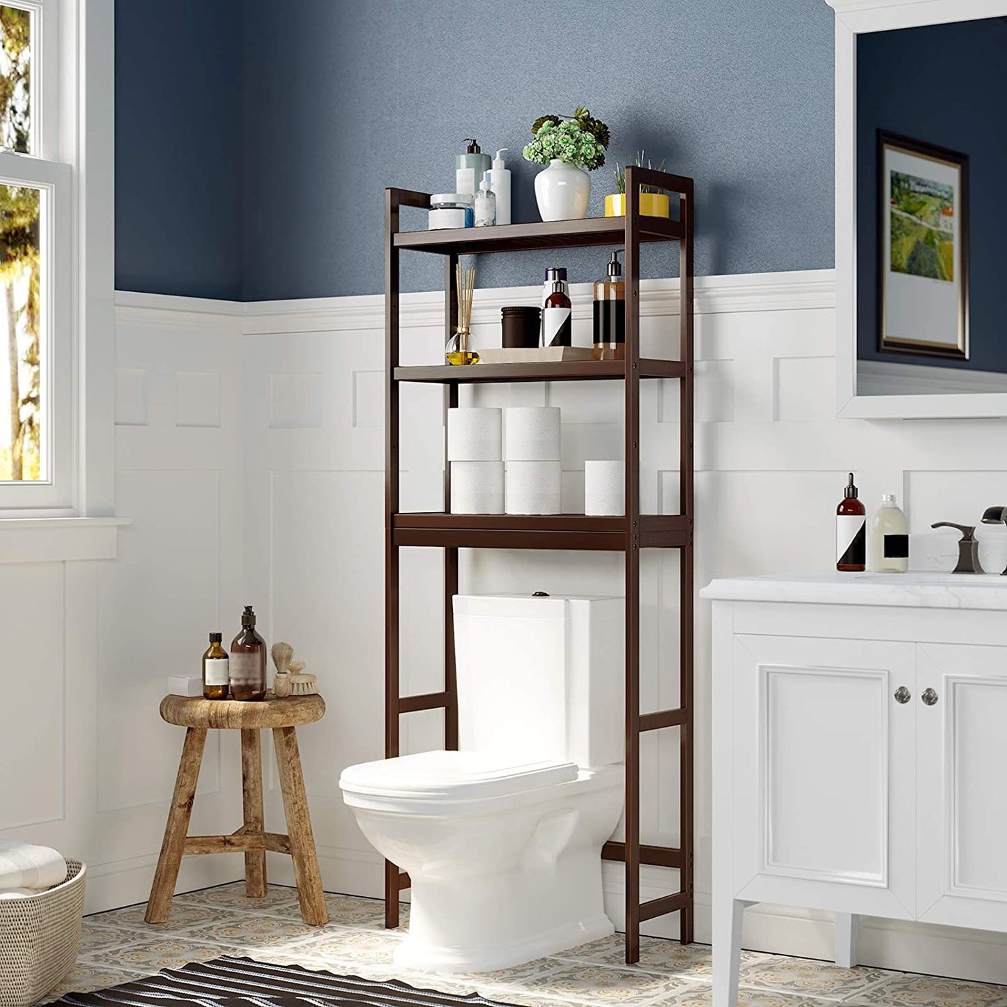 Adjustable Shelves Bathroom Organizer