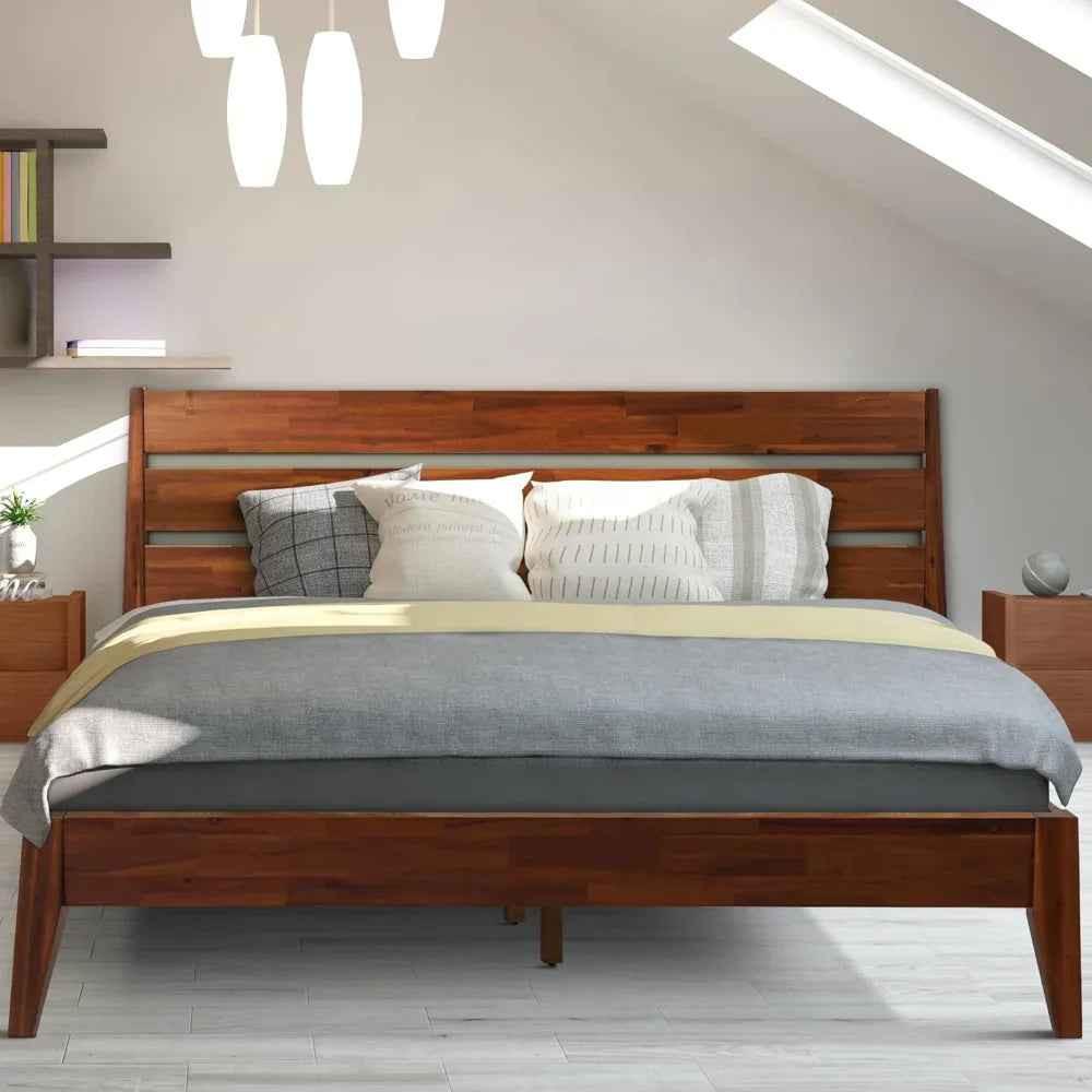 Acacia Emery Wood Platform Bed Frame for Modern Bedrooms