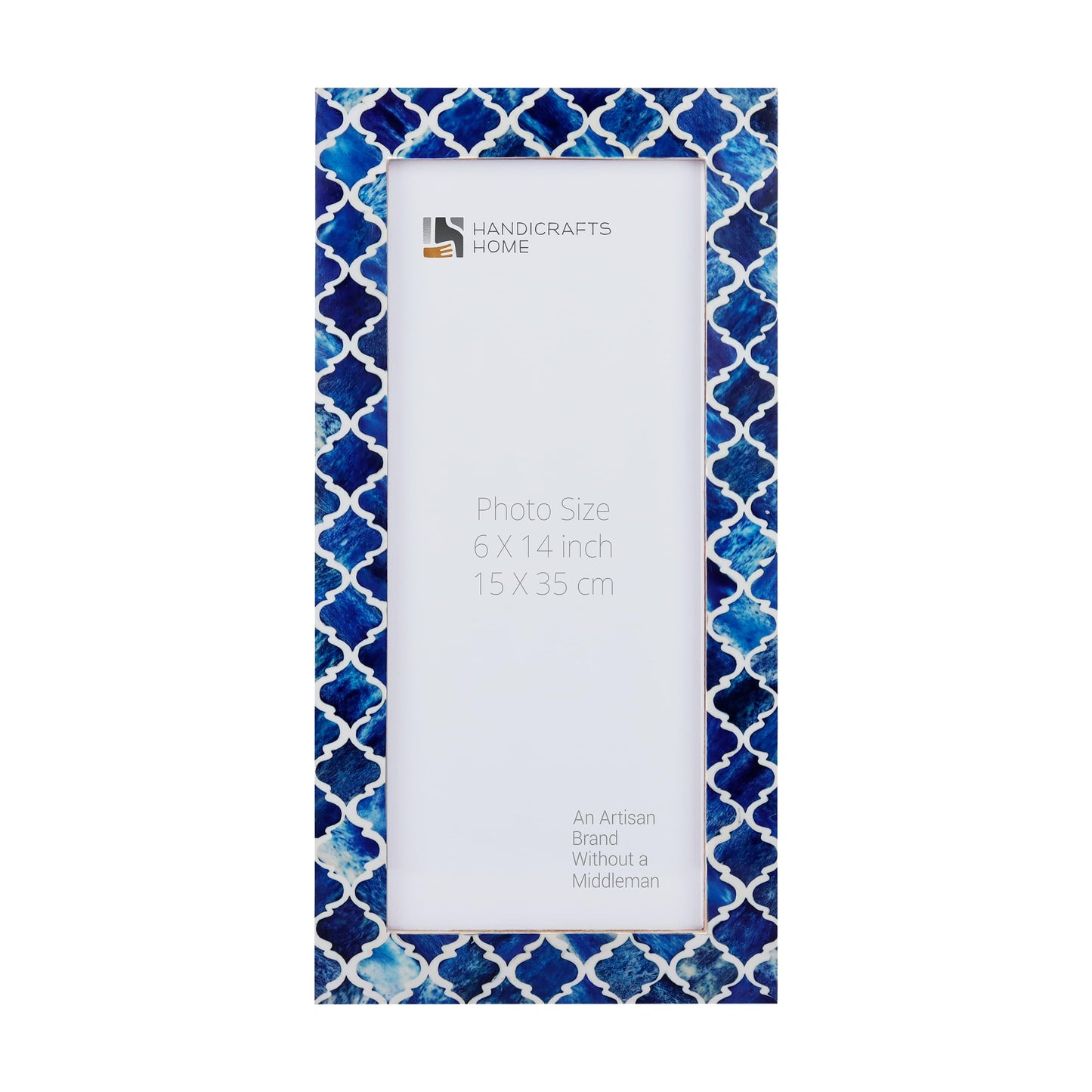 Poster Picture Frame Moroccan Bone & Resin Inlay Collection in 4 Sizes, Blue