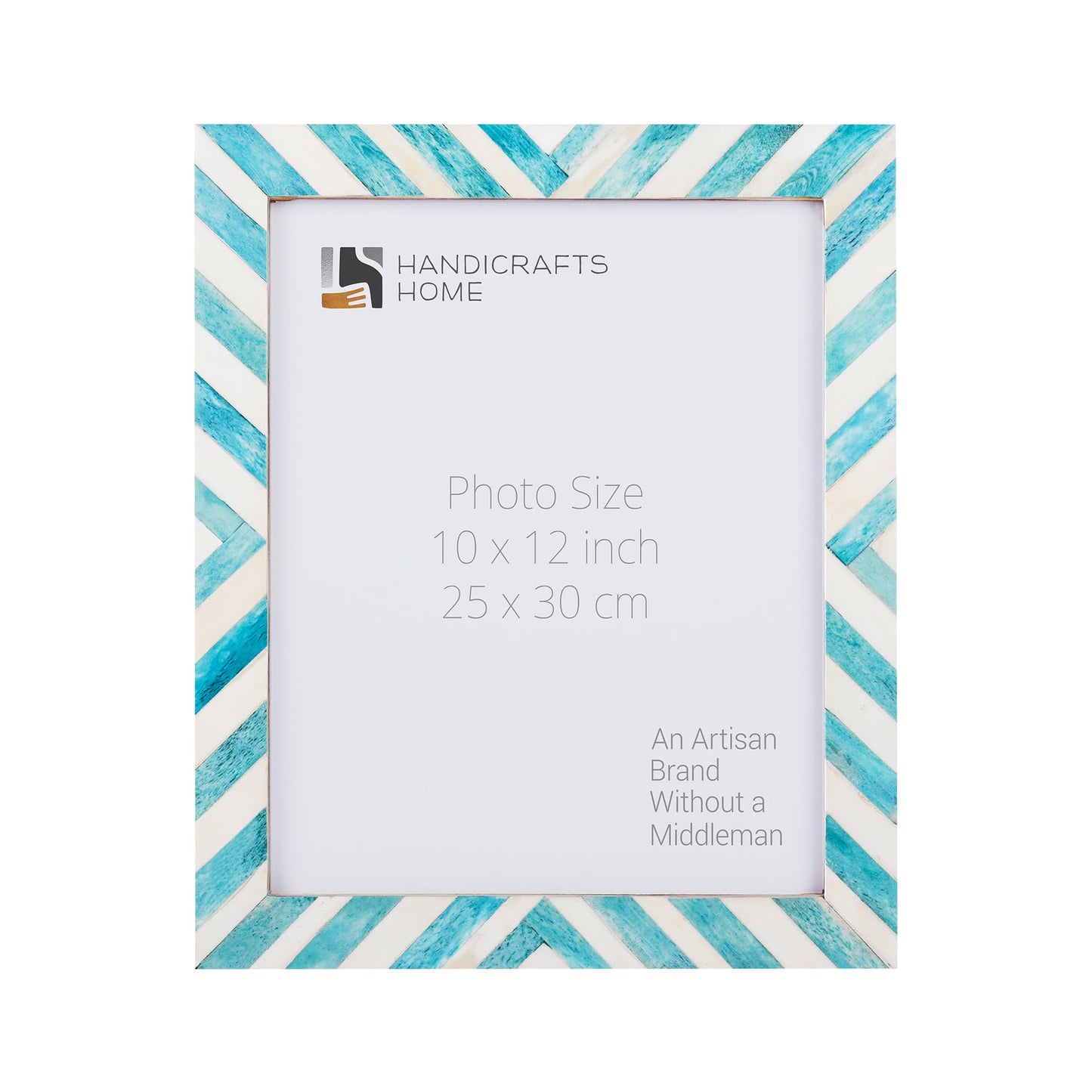 Poster Frames Chevron Collection Bone Inlay, Green, 6 Sizes