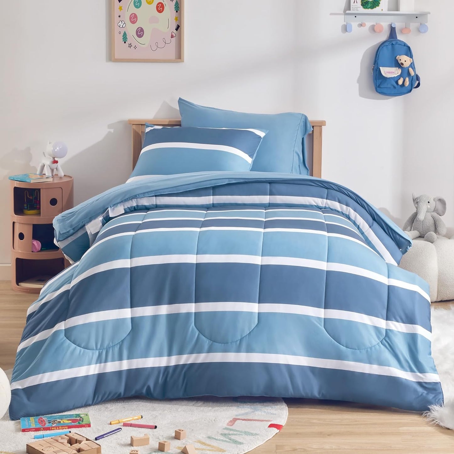 Kids Jersey Knit Comforter Set - Includes Sheets & Pillowcases