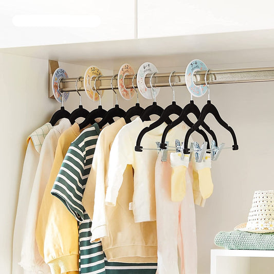 Kids Velvet Hangers with Clips