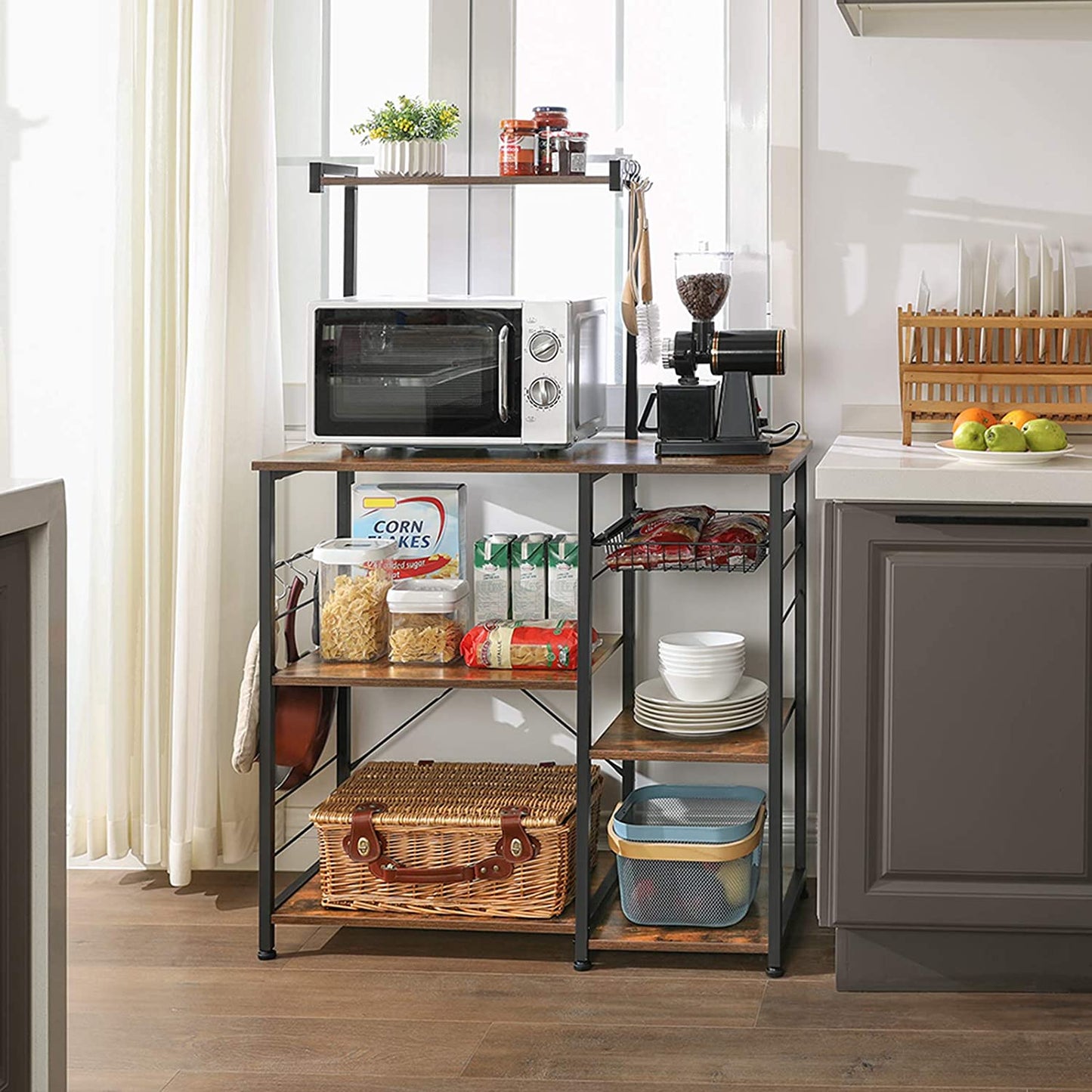 HELENA Kitchen Shelf with Spice Rack