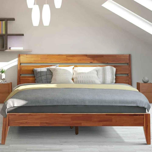 Acacia Emery Wood Platform Bed Frame for Modern Bedrooms