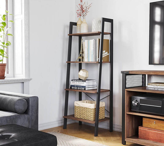 4-Tier Bookshelf & Storage Rack Shelves