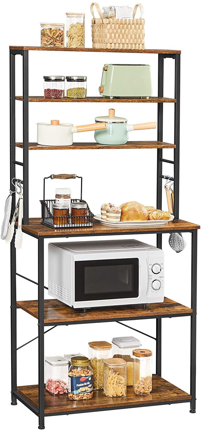 6-Tier Baker's Rack with Hutch