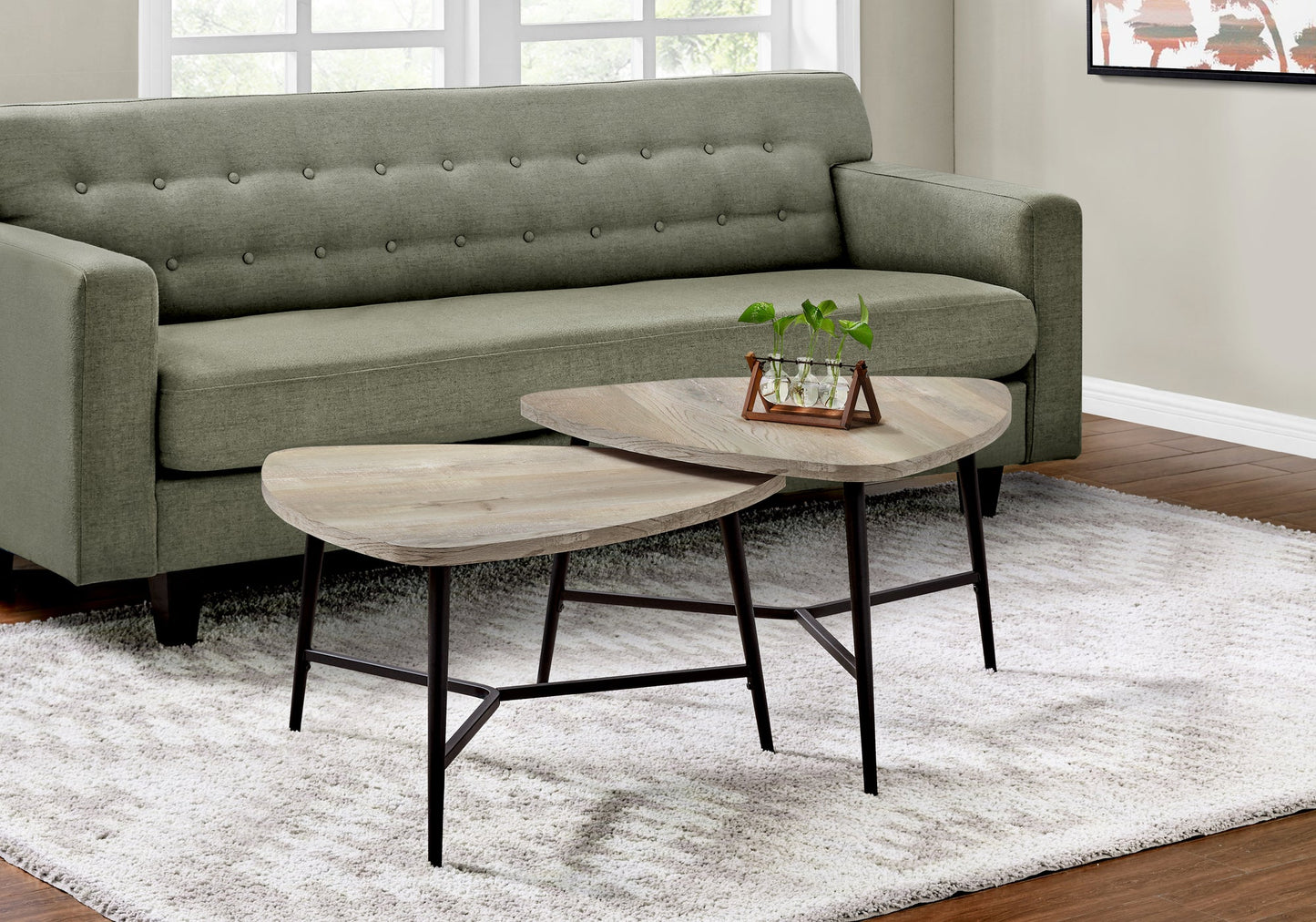Table Set, 2pcs Set, Coffee, End, Side, Accent, Living Room