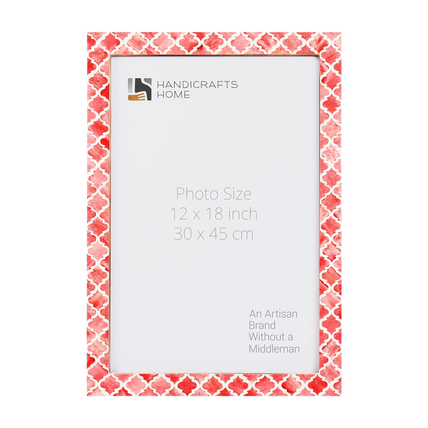 Poster Picture Frame Moroccan Bone & Resin Inlay Collection in 6 Sizes, Red