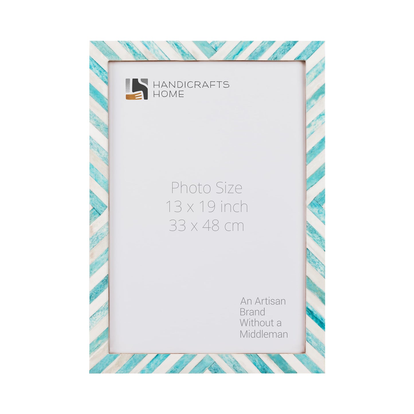 Poster Frames Chevron Collection Bone Inlay, Green, 6 Sizes