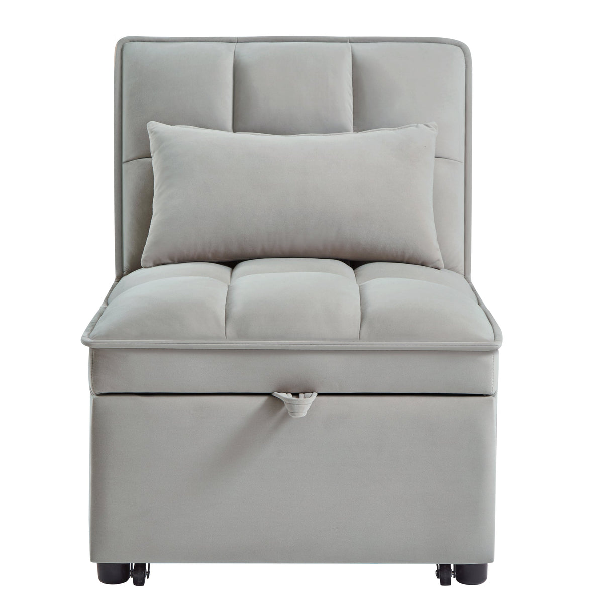 4 In1 Multi-Function Single Sofa Bed with Storage Pockets
