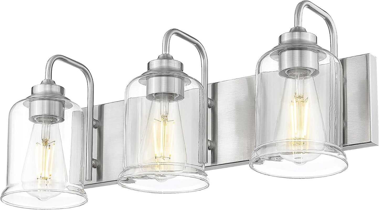 Farmhouse Glass Bathroom Vanity Light Fixture