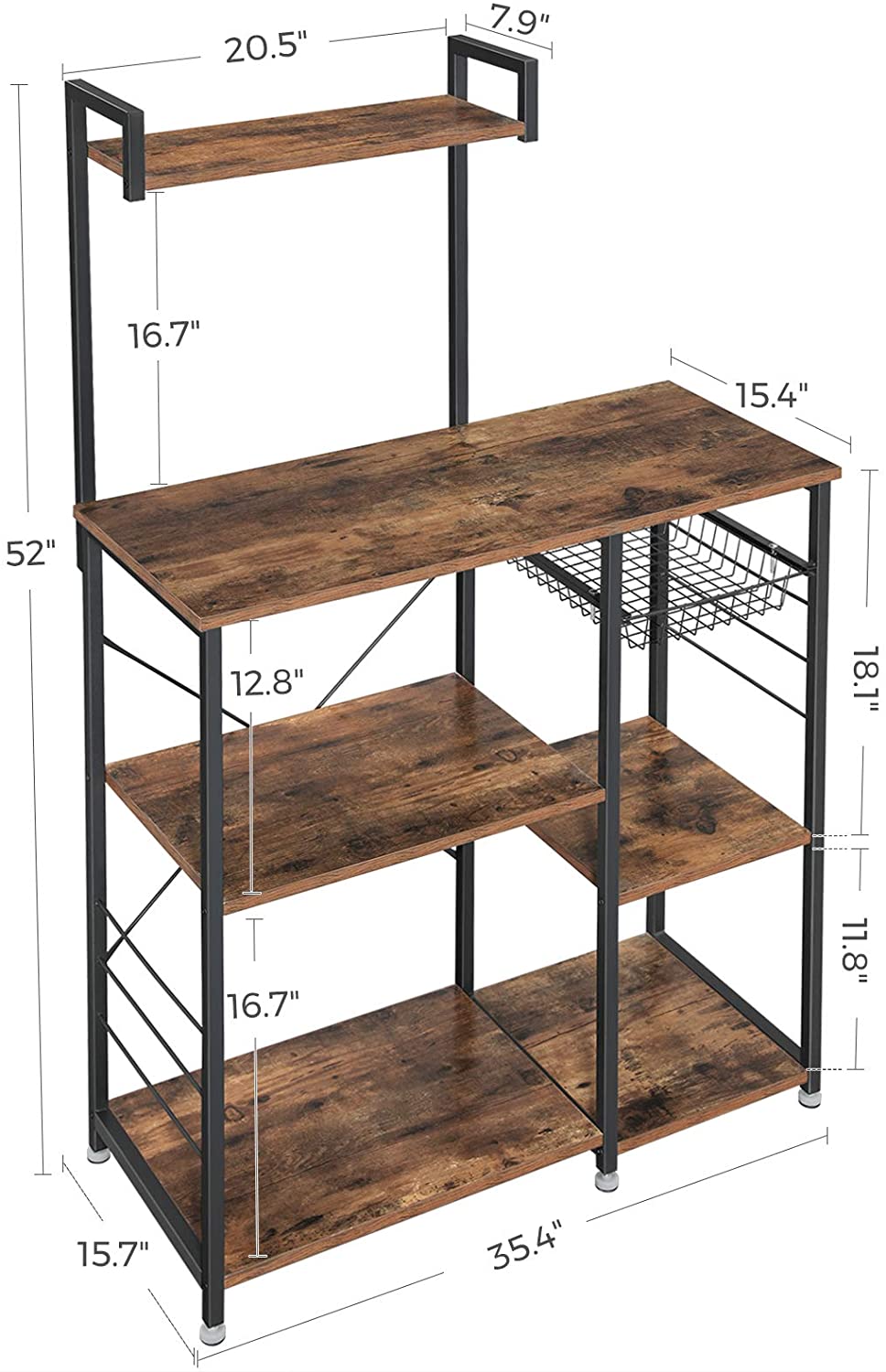 HELENA Kitchen Shelf with Spice Rack