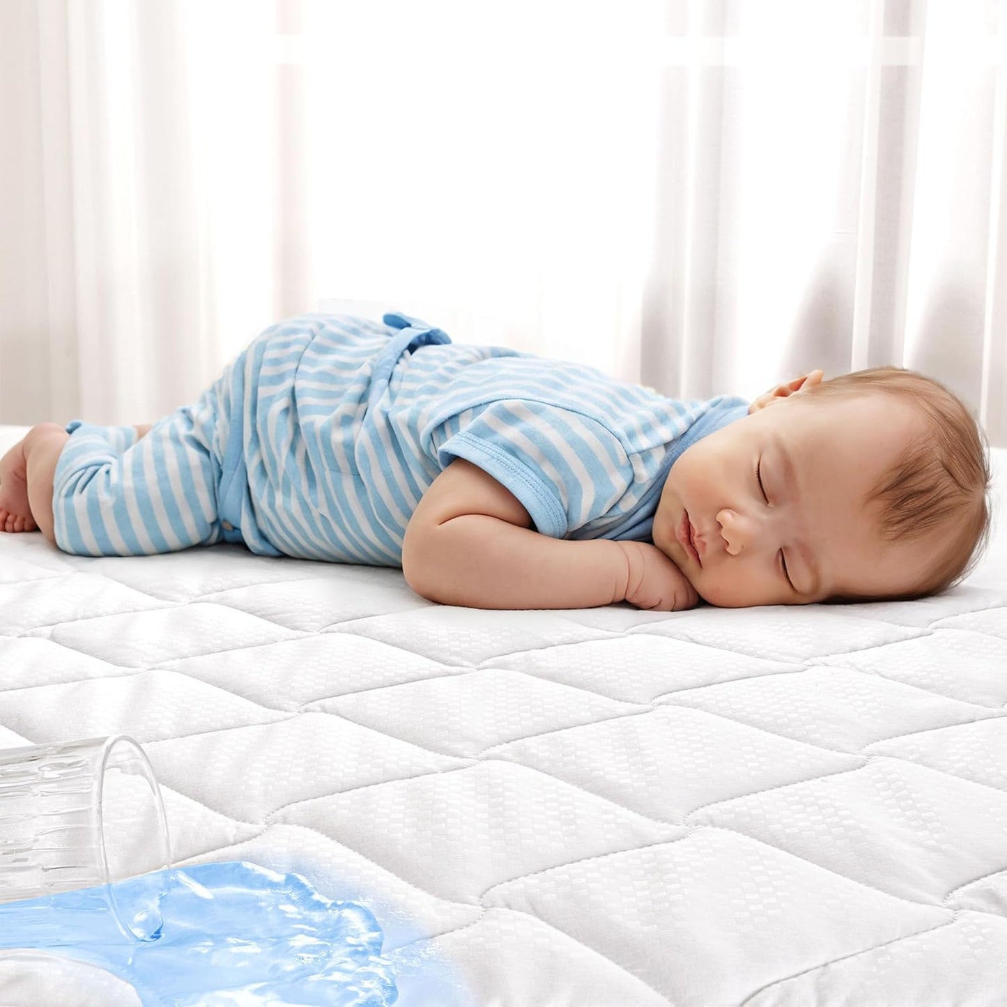 Waterproof Crib Mattress Pad Toddler Mattress Protector