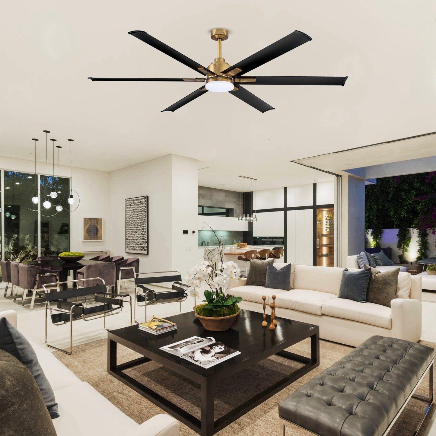 72" Bankston 6-Blade Led Ceiling Fan With Remote Light Kit Included