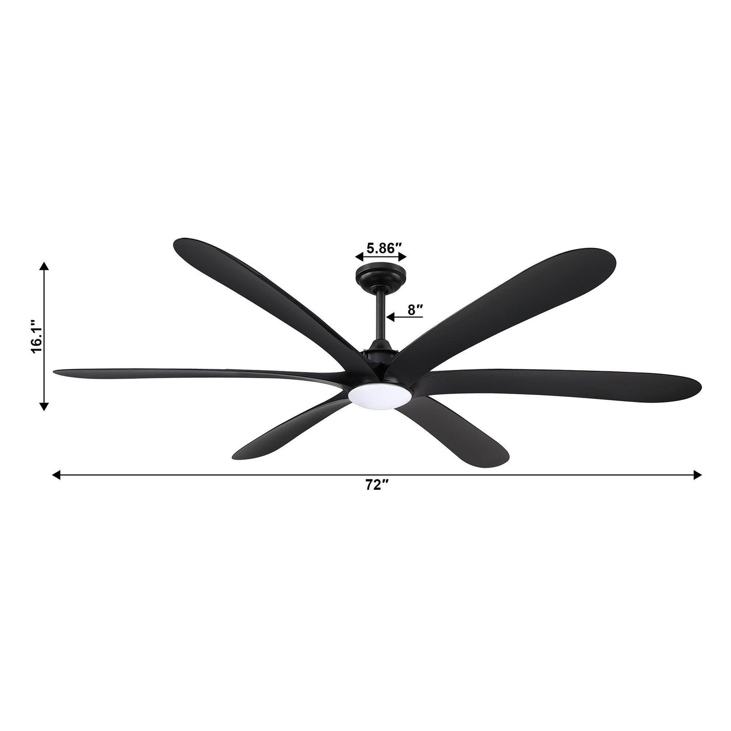 72" Jaydn Farmhouse Satin Nickel DC Motor Downrod Mount Reversible Ceiling Fan with Lighting and Remote Control