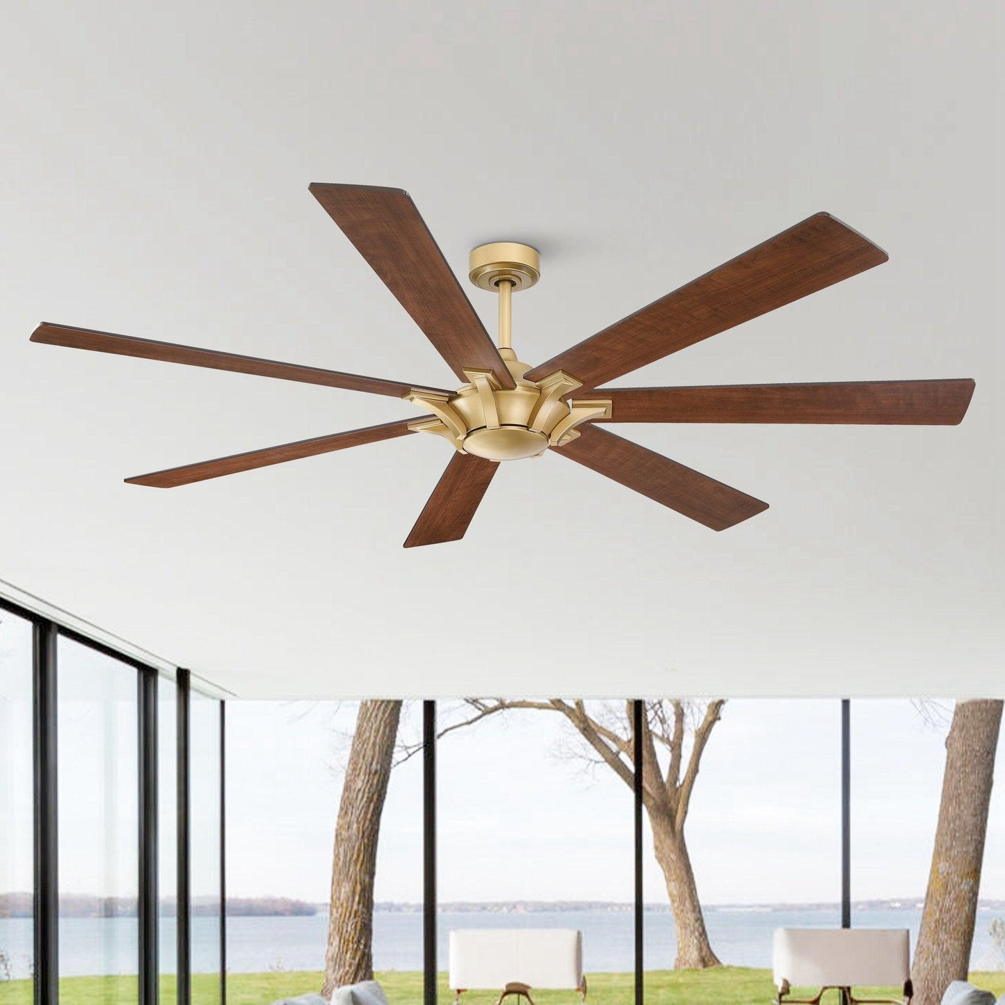 72 Modern Rustic Ceiling Fan 7-Blades