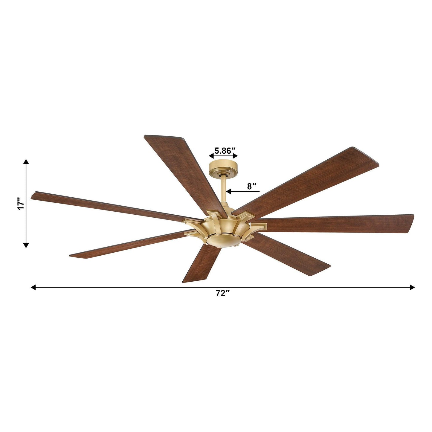 72 Modern Rustic Ceiling Fan 7-Blades