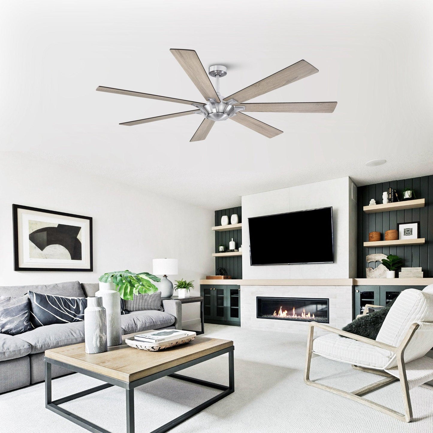 72 Modern Rustic Ceiling Fan 7-Blades