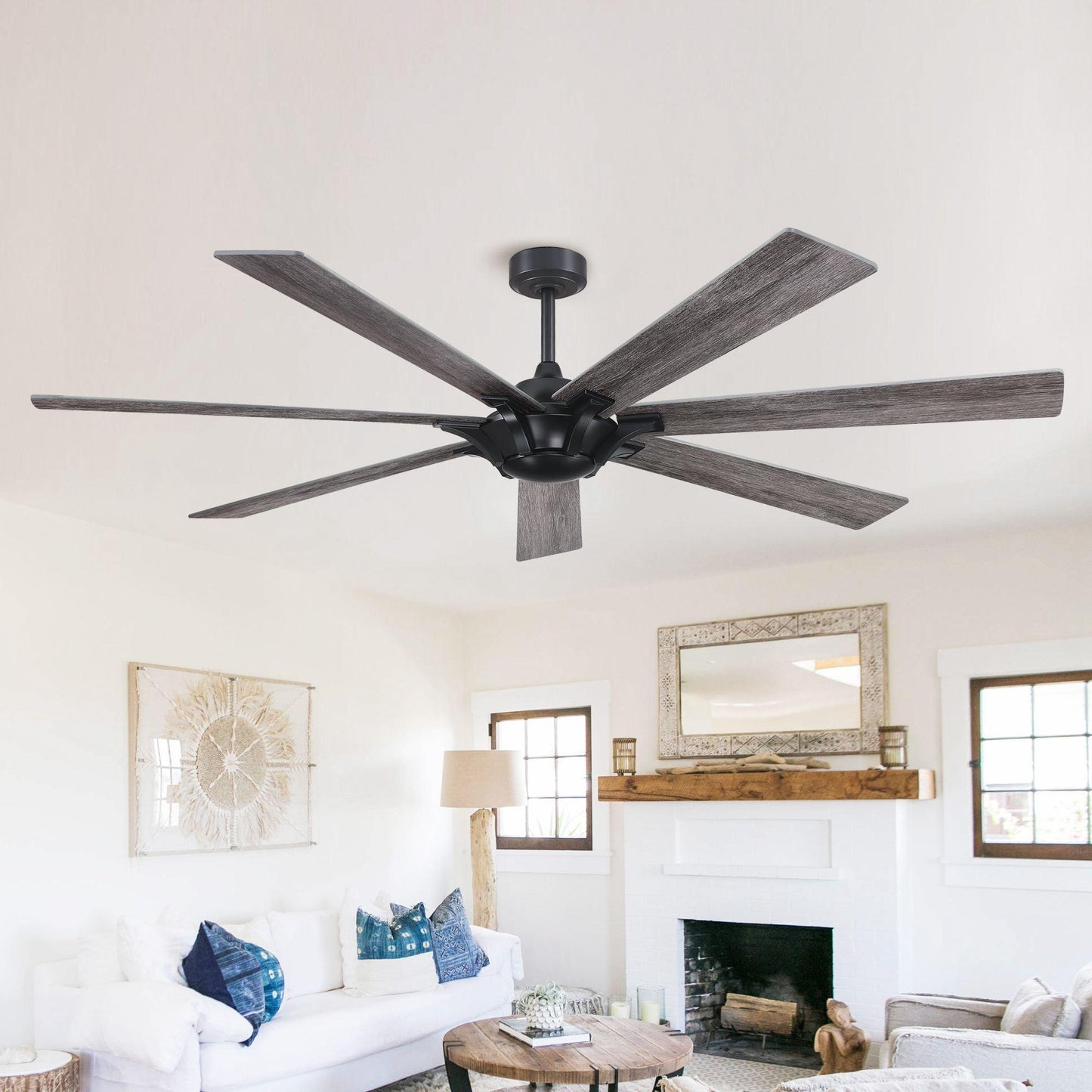 72 Modern Rustic Ceiling Fan 7-Blades