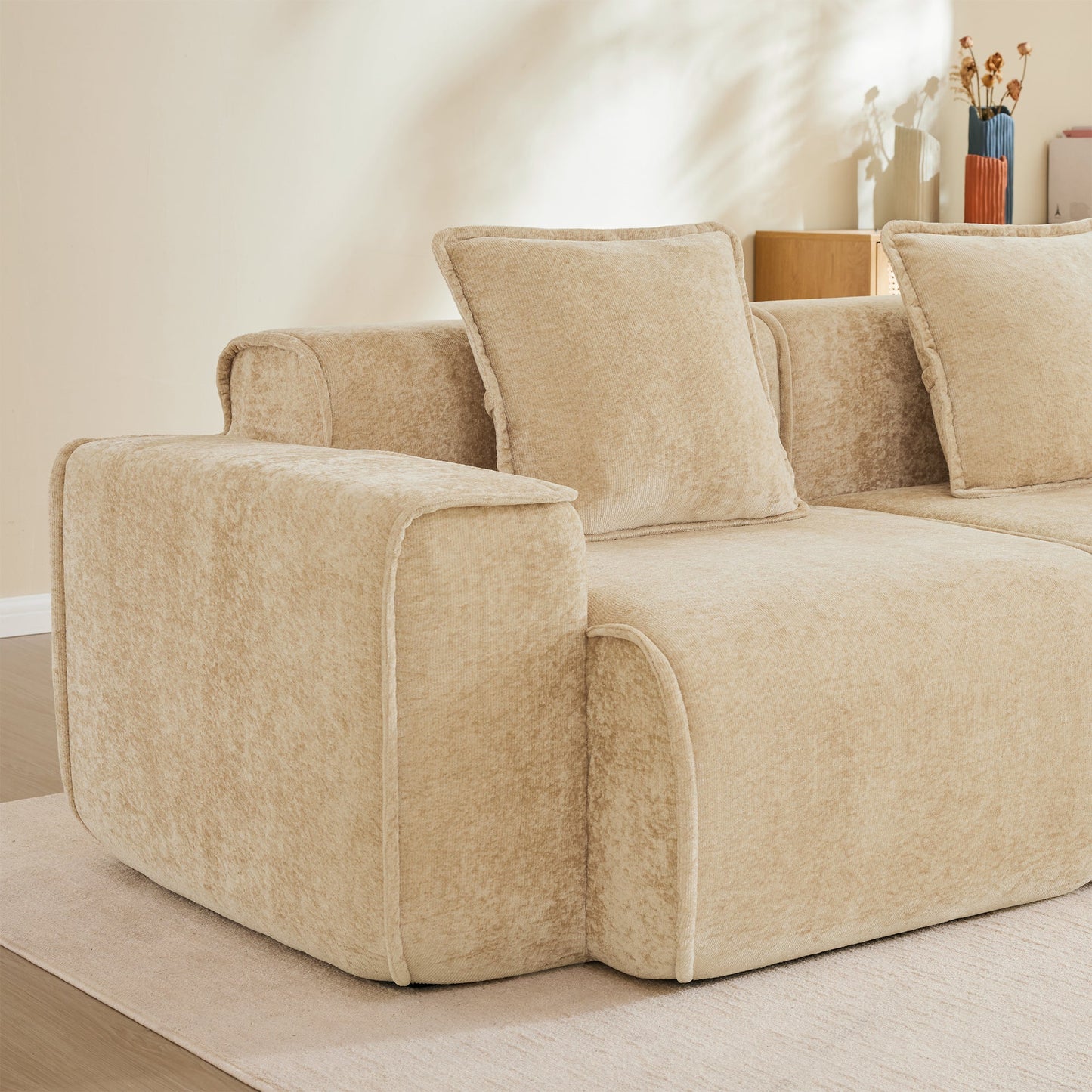 Streamlined Design Modular 3 Seat U Shape Sectional Sofa