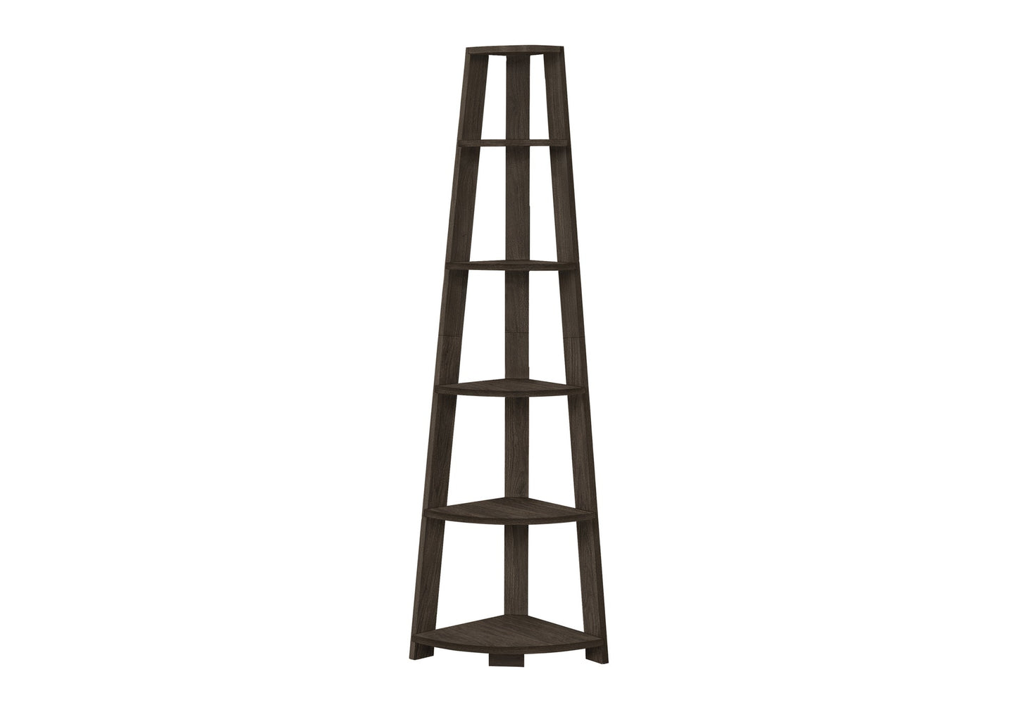 Corner 5 Tier Bookshelf - 72" Tall