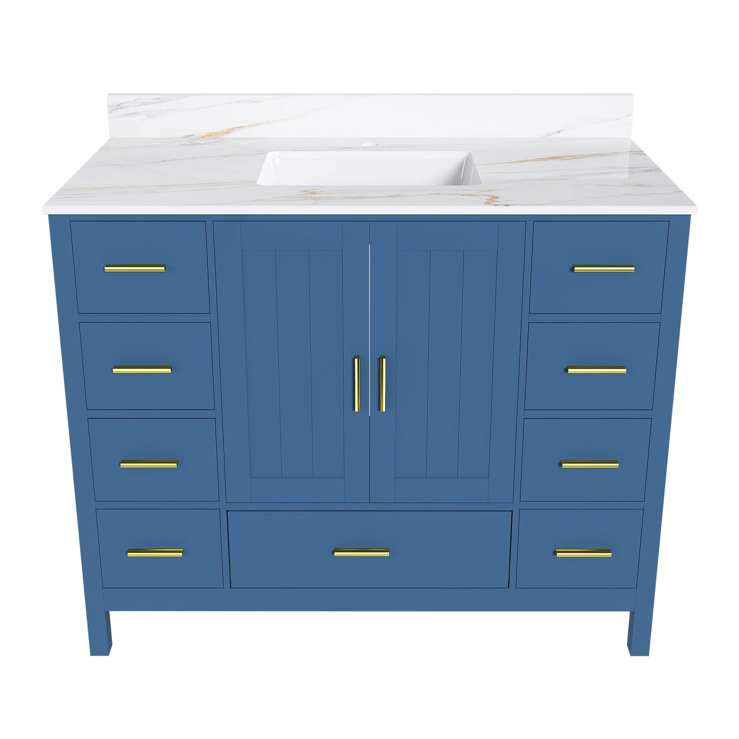42" Modern Solid Wood Bathroom Vanity with Sink