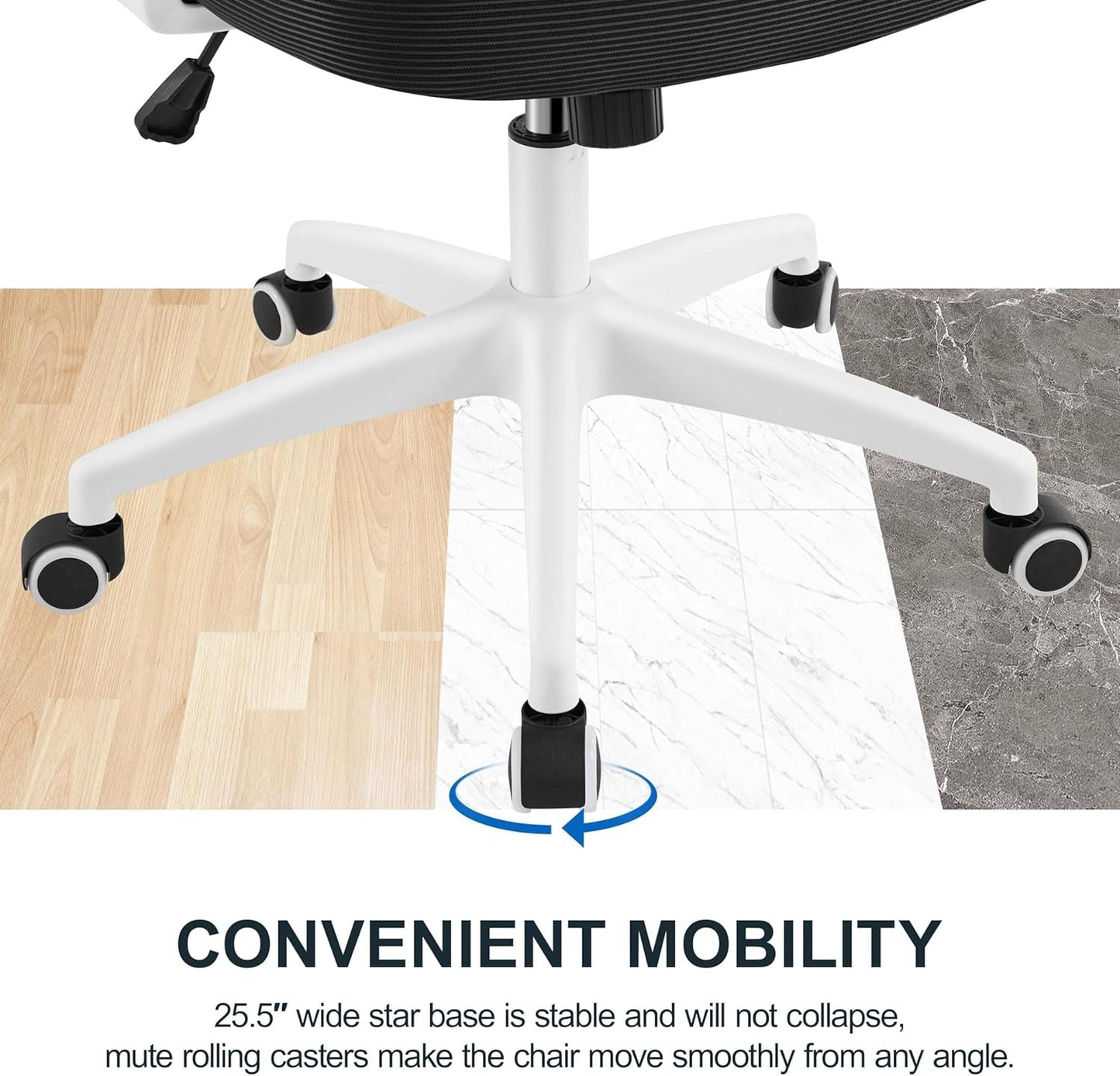 Ergonomic Mesh Office Chair High Back White And Black